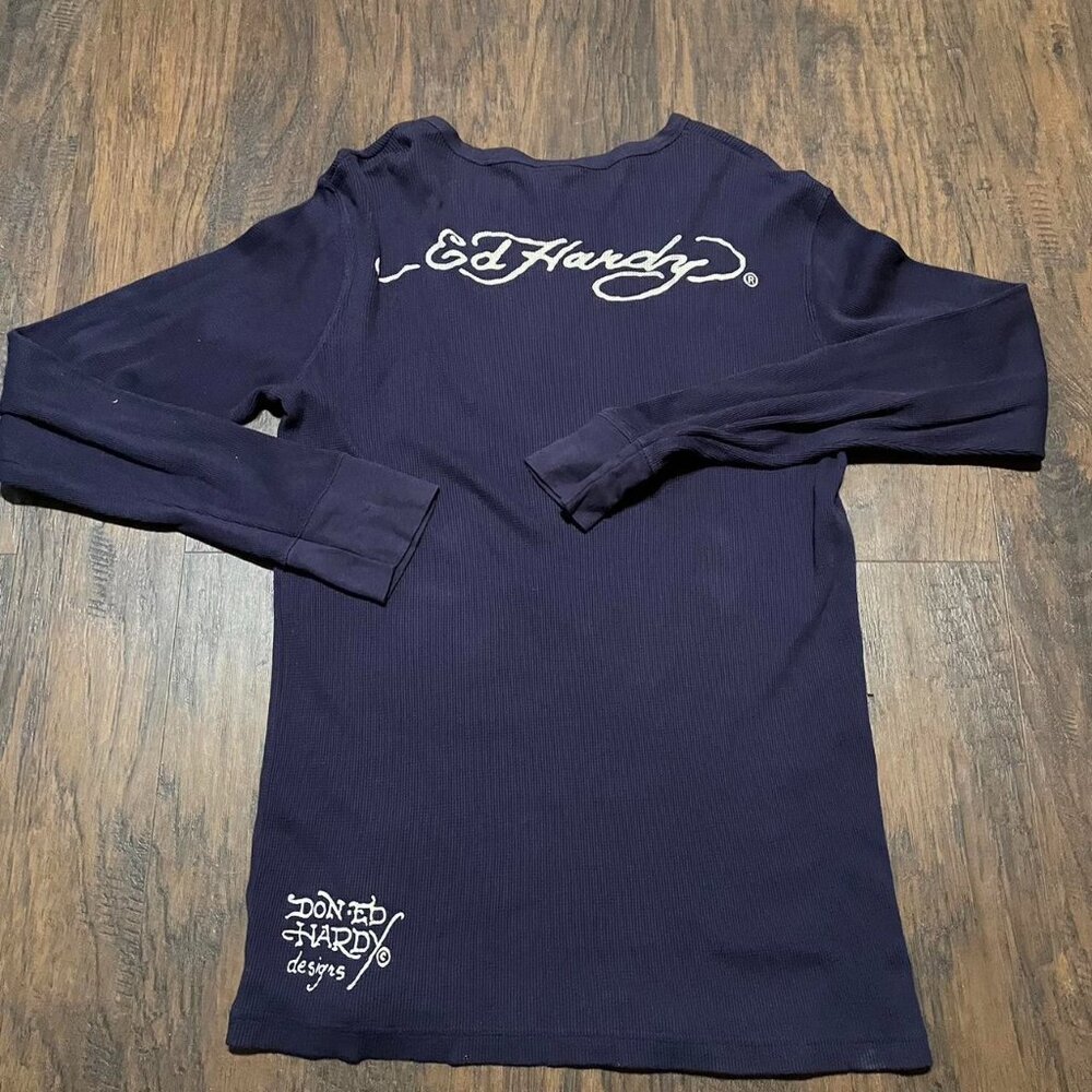 Vintage Ed Hardy Thermal Shirt - Picture 3 of 4
